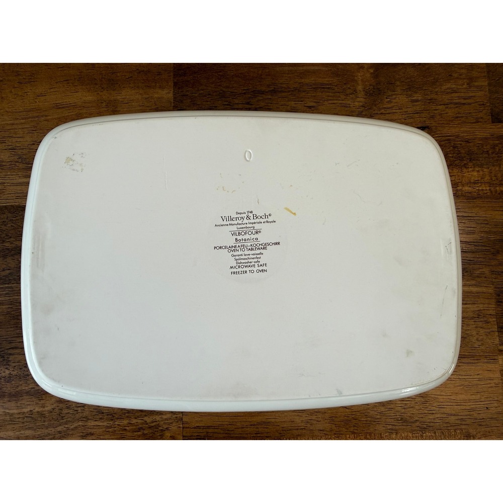 Vintage Villeroy & Boch Botanica Vilbofour Large Oven Table Baking Dish Unused - Picture 8 of 11